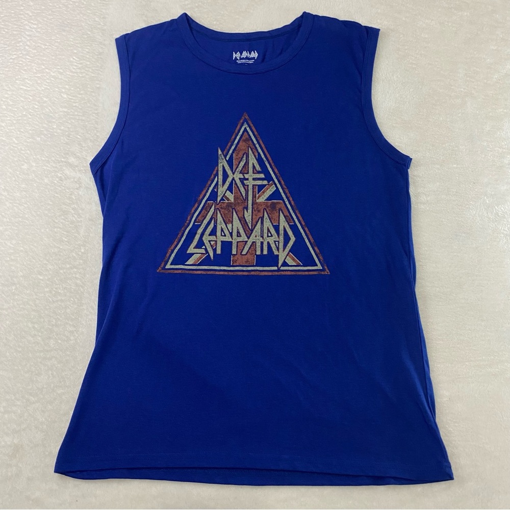 Def Leppard Large Blue Men’s Tank Top